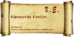 Káposztás Evelin névjegykártya