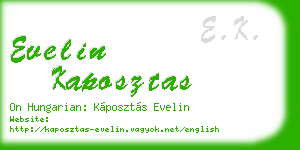 evelin kaposztas business card